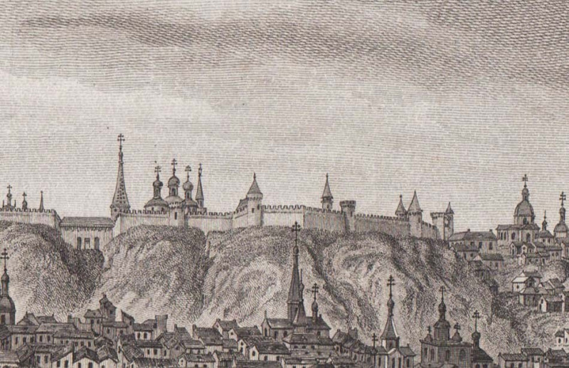 Тобольск на французской гравюре Луи-Николя Леспинаса 1783 года.