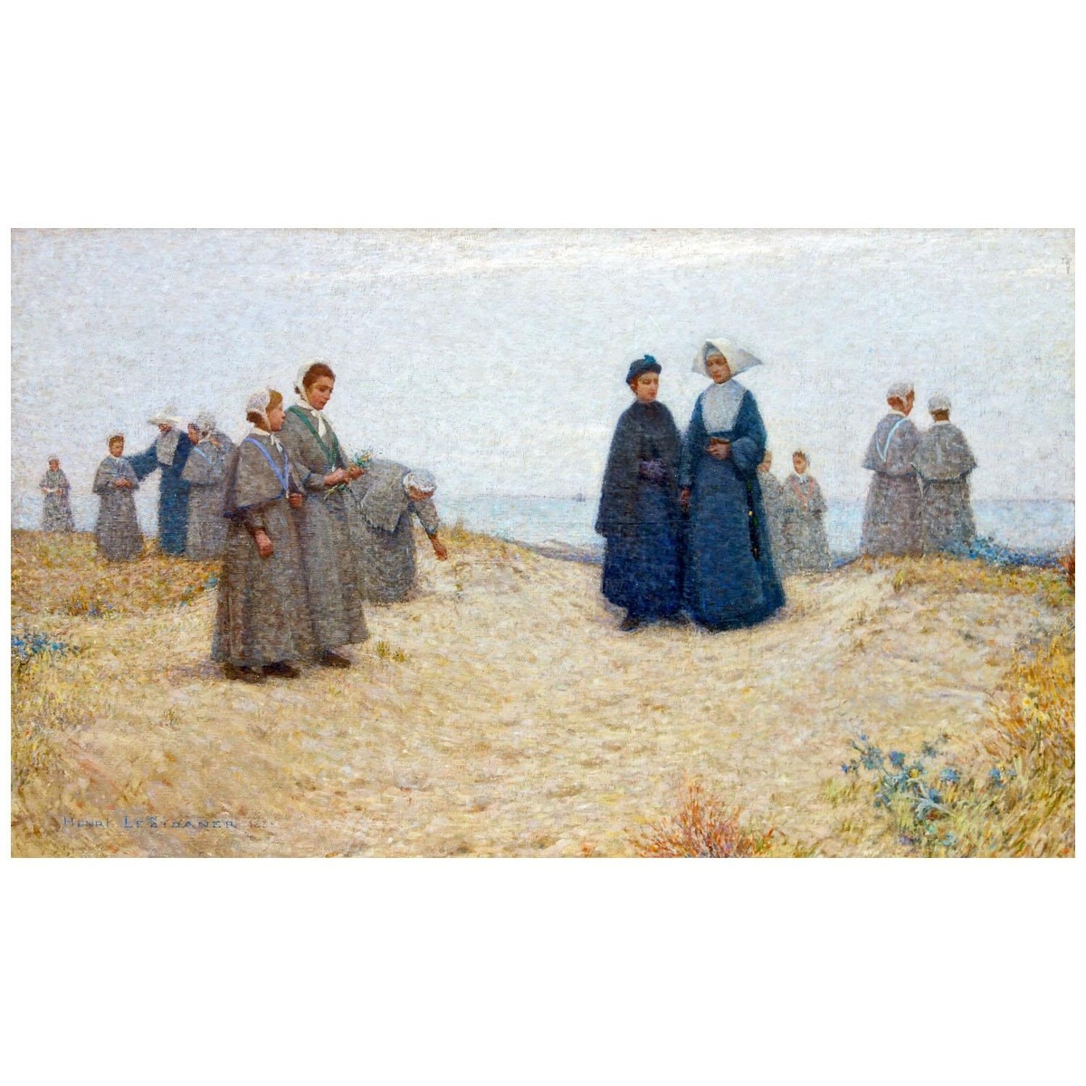 Henri Le Sidaner. Promenade orphelines. 1888. 
