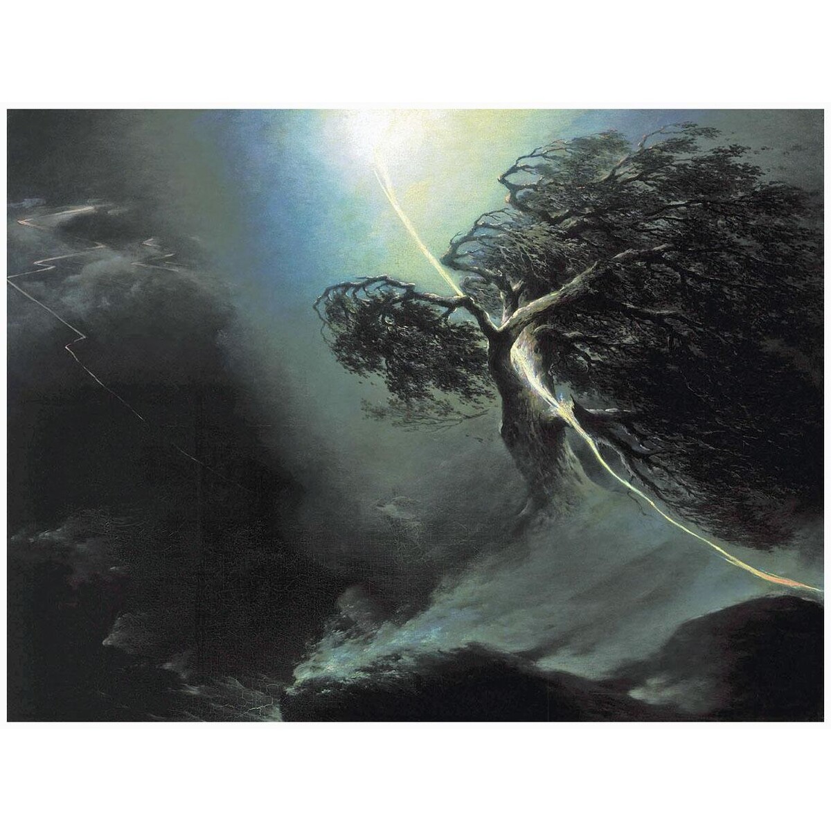 Максим Воробьев. Дуб, разбитый молнией. 1842. Третьяковская галерея