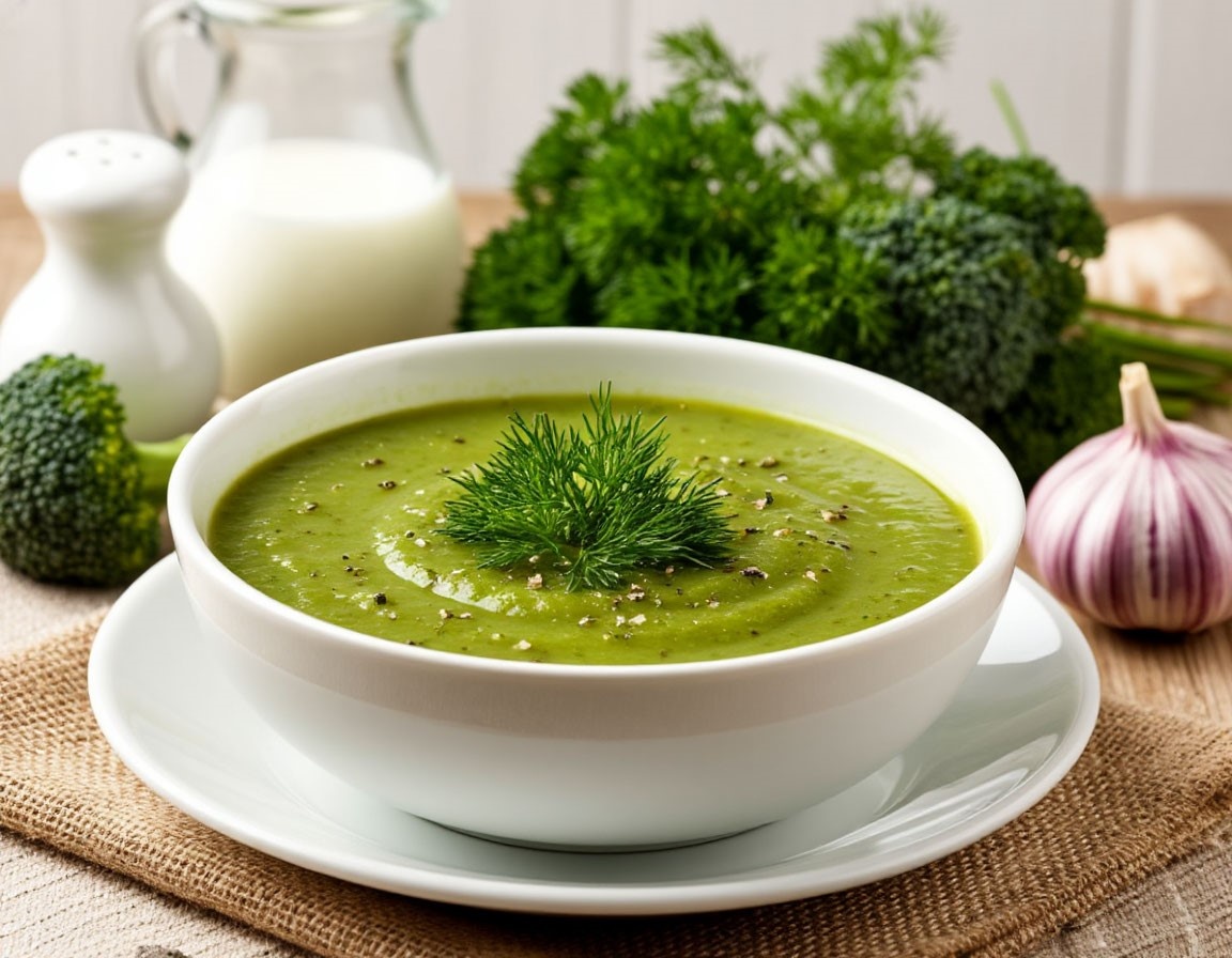 Суп-пюре с брокколи и овощами