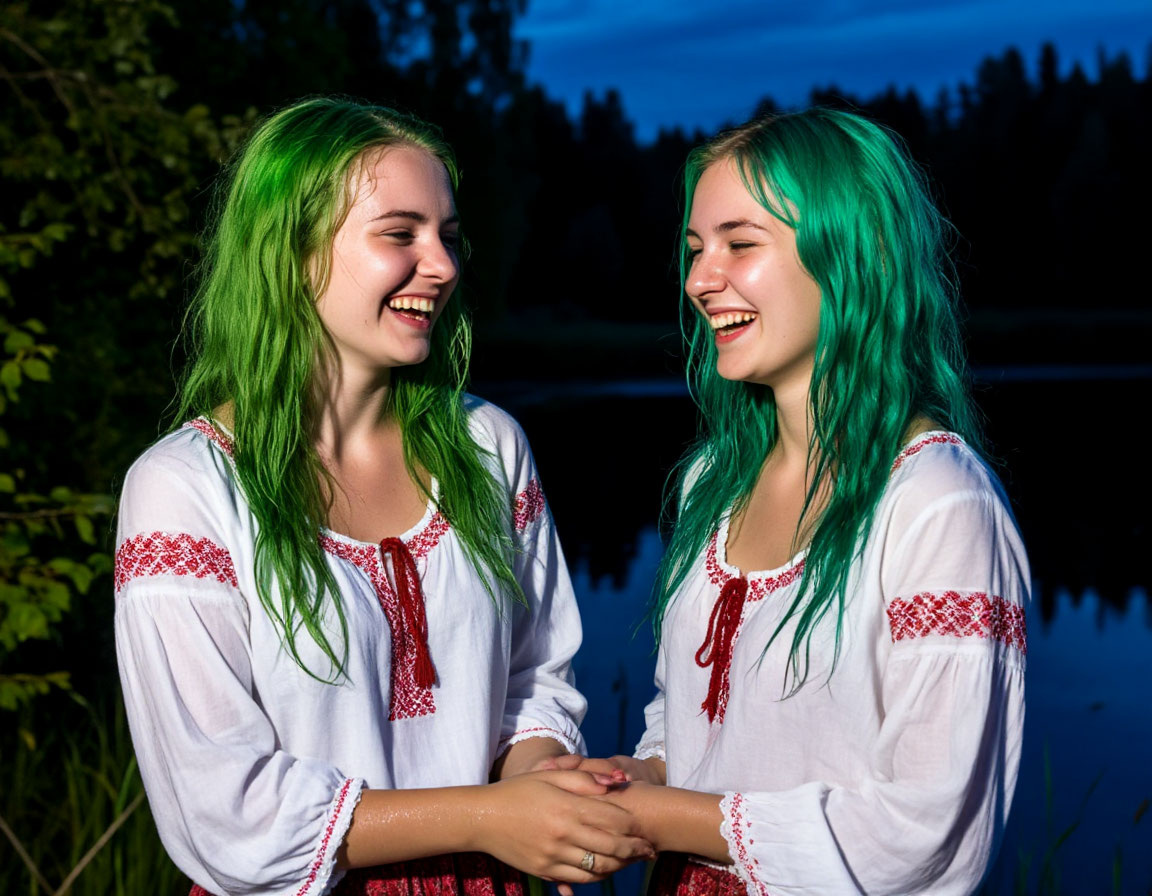 Сгенерированная нейросетью иллюстрация к преданию "Русалка".