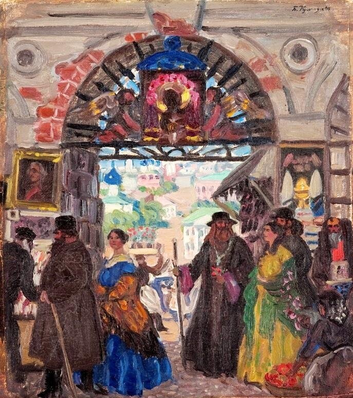 Б.М.Кустодиев «Светлое Воскресенье»