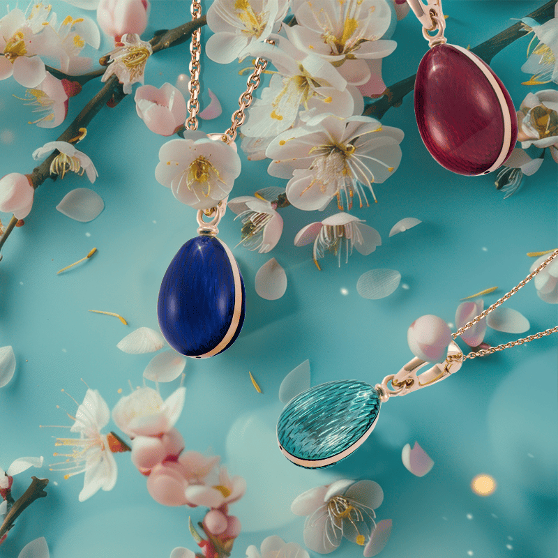 Эмалированные кулоны Mercury Enamel, выполненные в технике гильоше