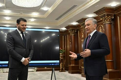 Эмин Агаларов и Шавкат Мирзиёев. Фото пресс-службы президента Узбекистана