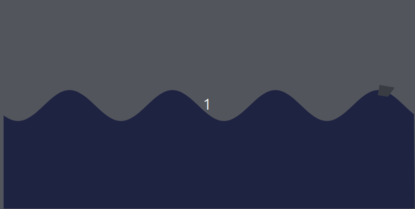 Кораблик плавает по волнам