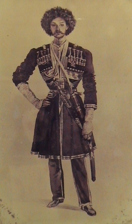 Портрет Николая Соломоновича Мартынова в кавказском костюме Гребенского казачьего полка. Акварель Григория Гагарина 1840-х гг. Источник: wikipedia