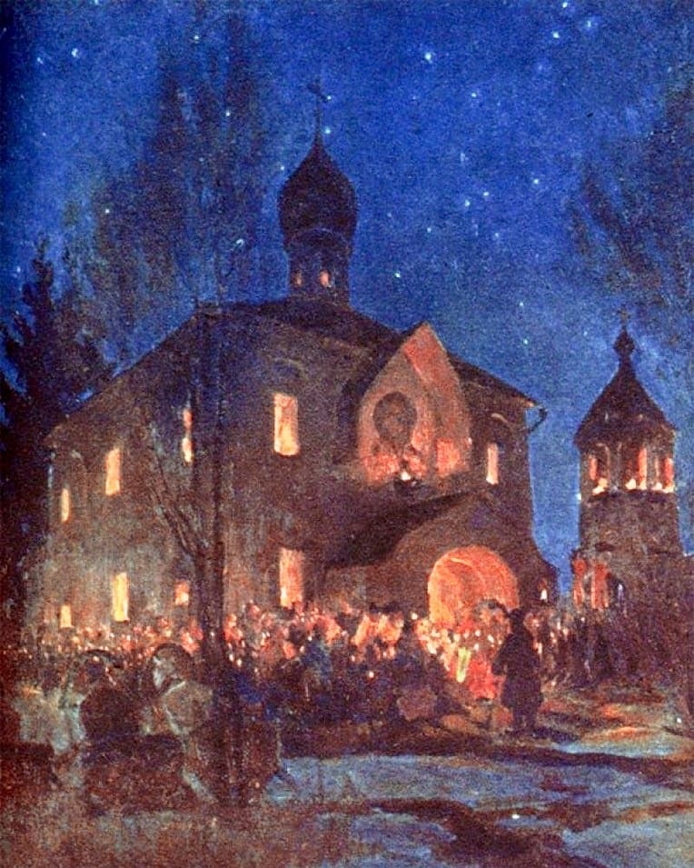 Б. Кустодиев «Канун Пасхи»