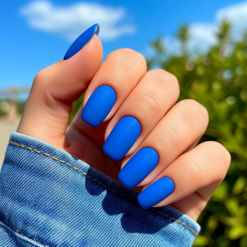 8 оттенков синего для стильного маникюра