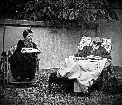 Фрейд в кресле, незадолго до смерти