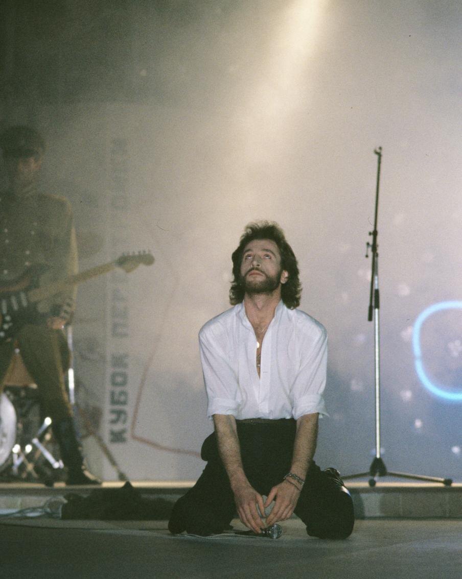 Игорь Тальков, певец и композитор, во время концерта/ Александр Поляков / @РИА "Новости"