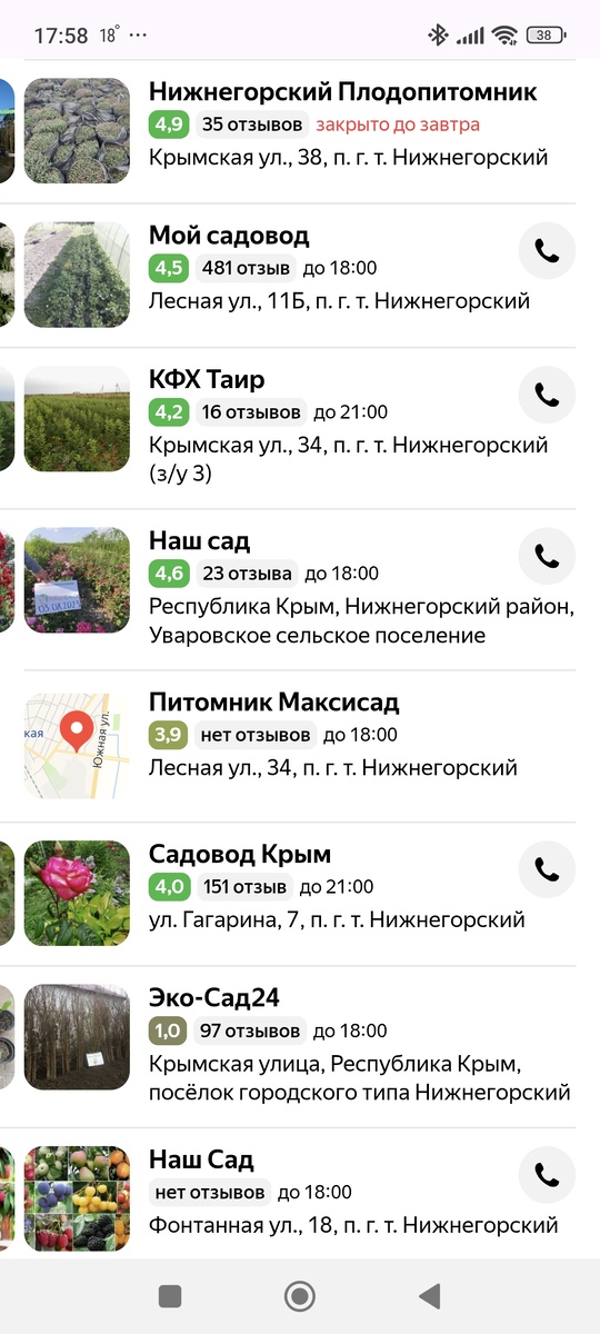 На улицах Крымская и Лесная аж по две штуки!  И это еще не все на скрин влезли! 