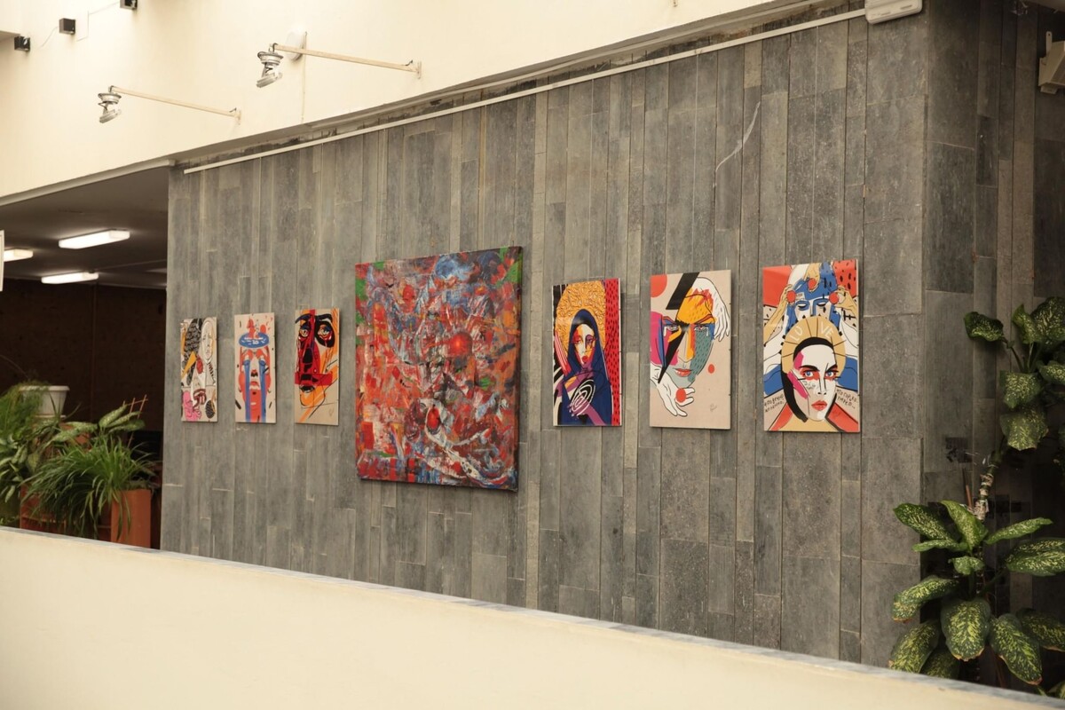 Выставка на стенах библиотеки