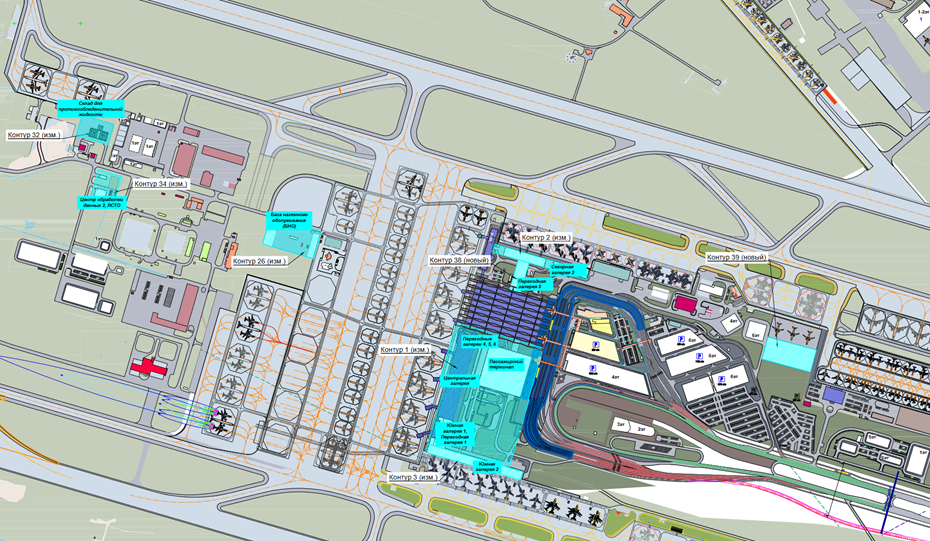    Схема расширения аэропорта Пулково в Петербурге. Автор фото: kgainfo.spb.ru
