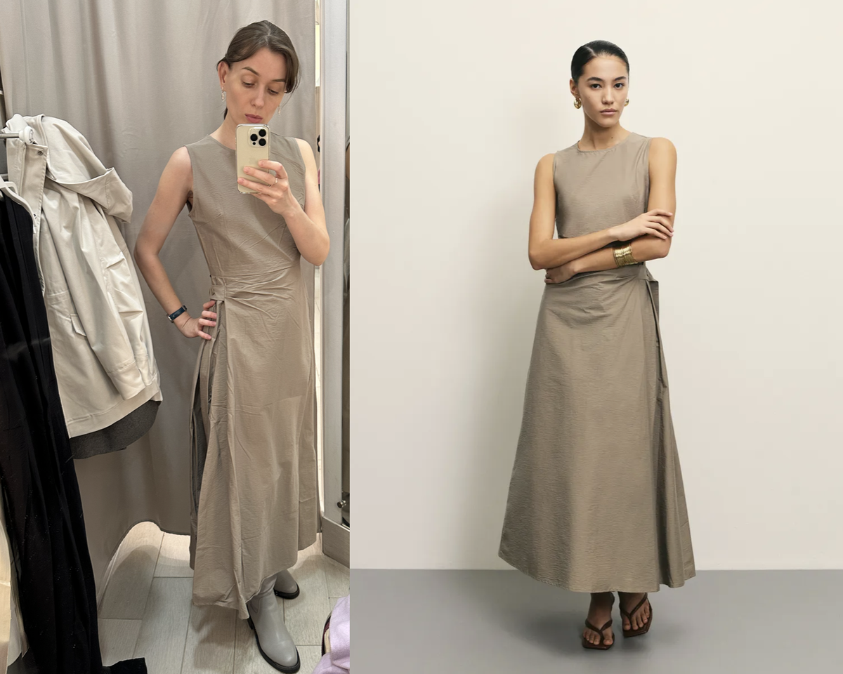 Неожиданно хороший состав попался и изящный асимметричный запах. Жаль, лиф в груди не сел. 