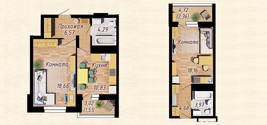 квартира и студия