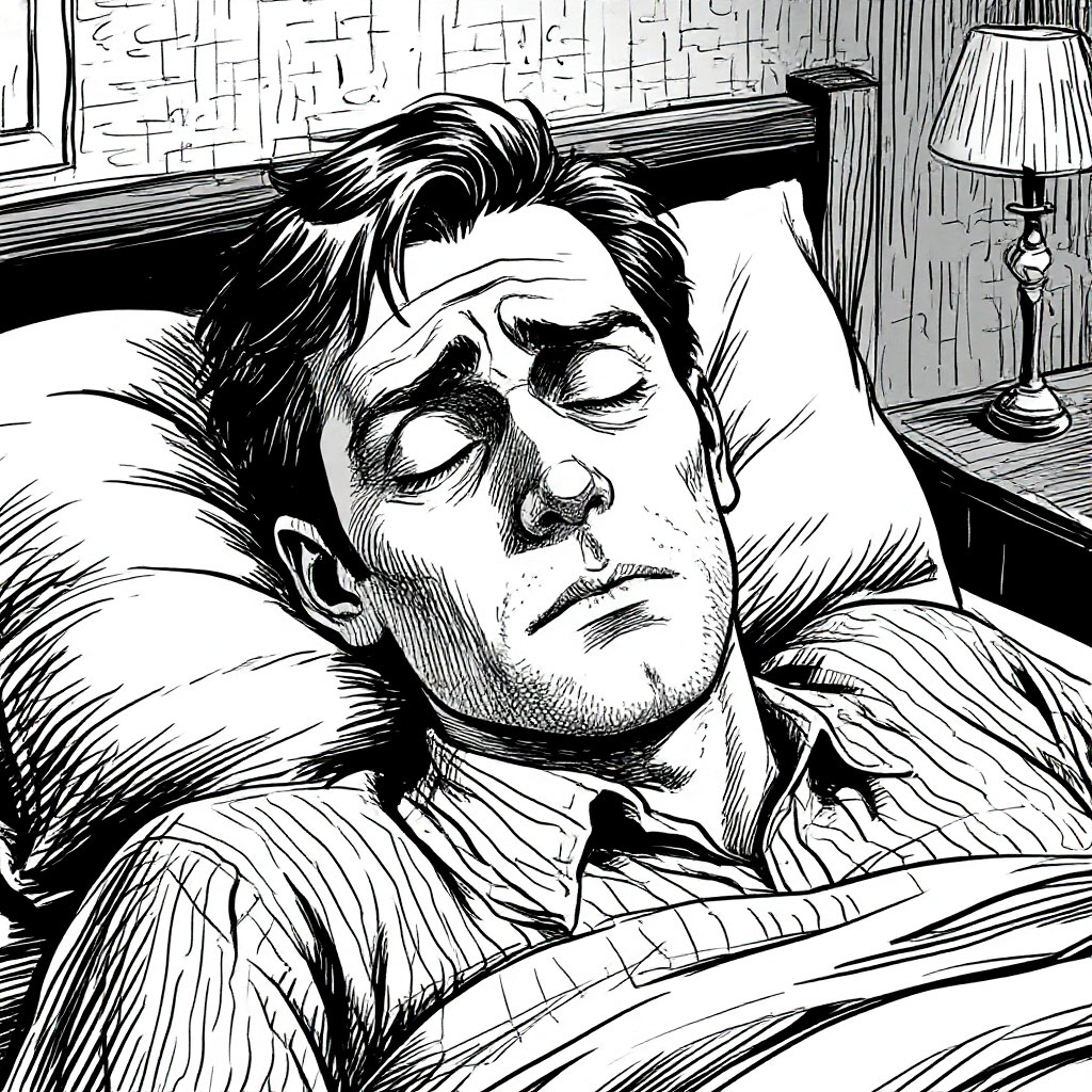 Человек спит