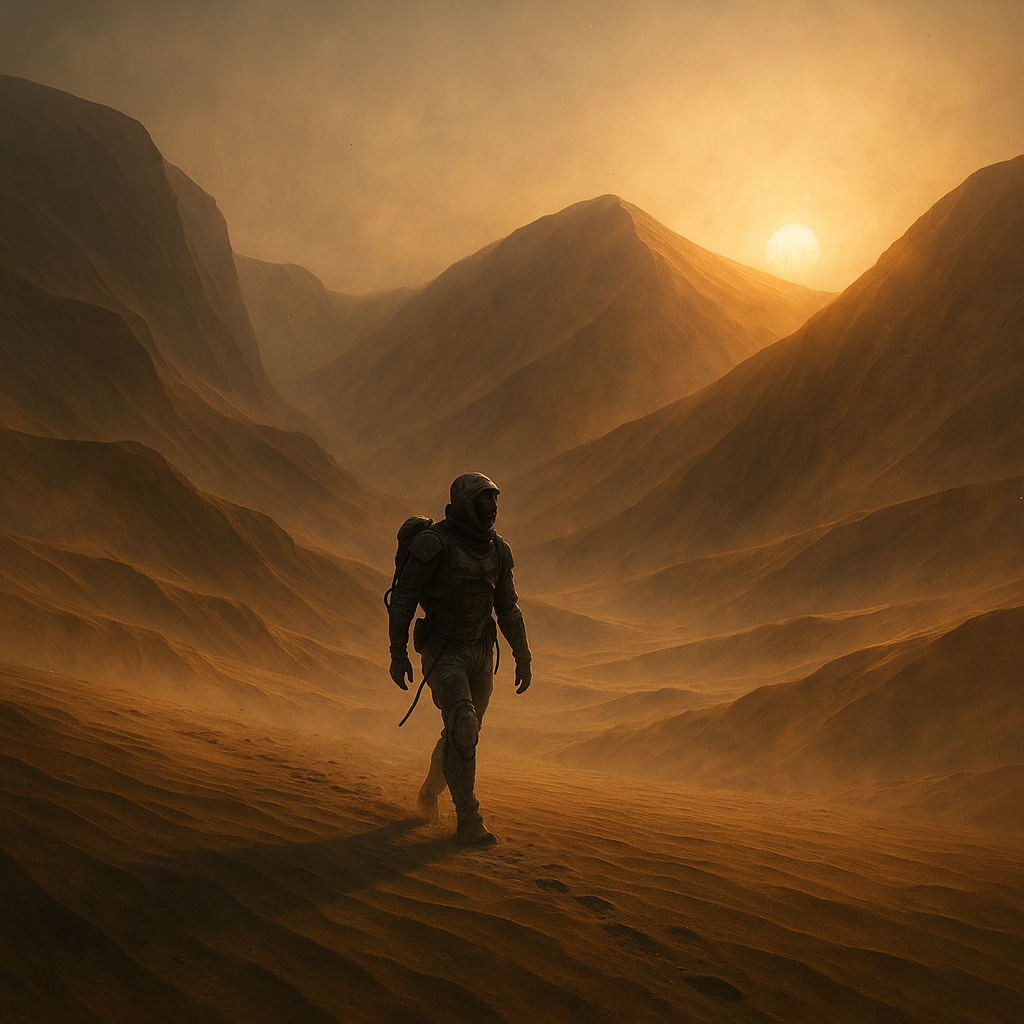 Одинокая фигура в гидрокостюме