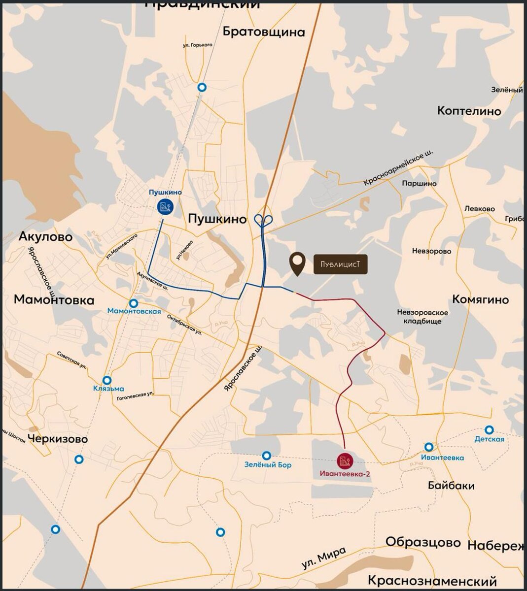 г. Пушкино, ул. Зелёная Роща