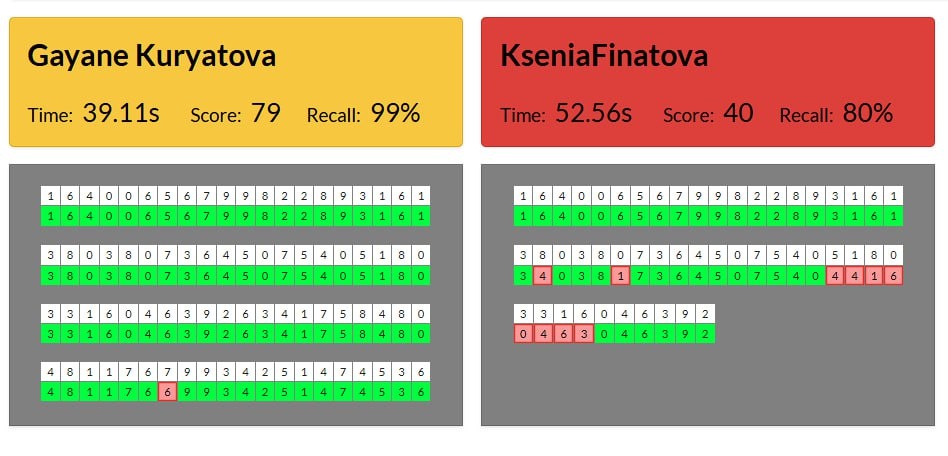 Выполняю задание с ученицей Ксенией