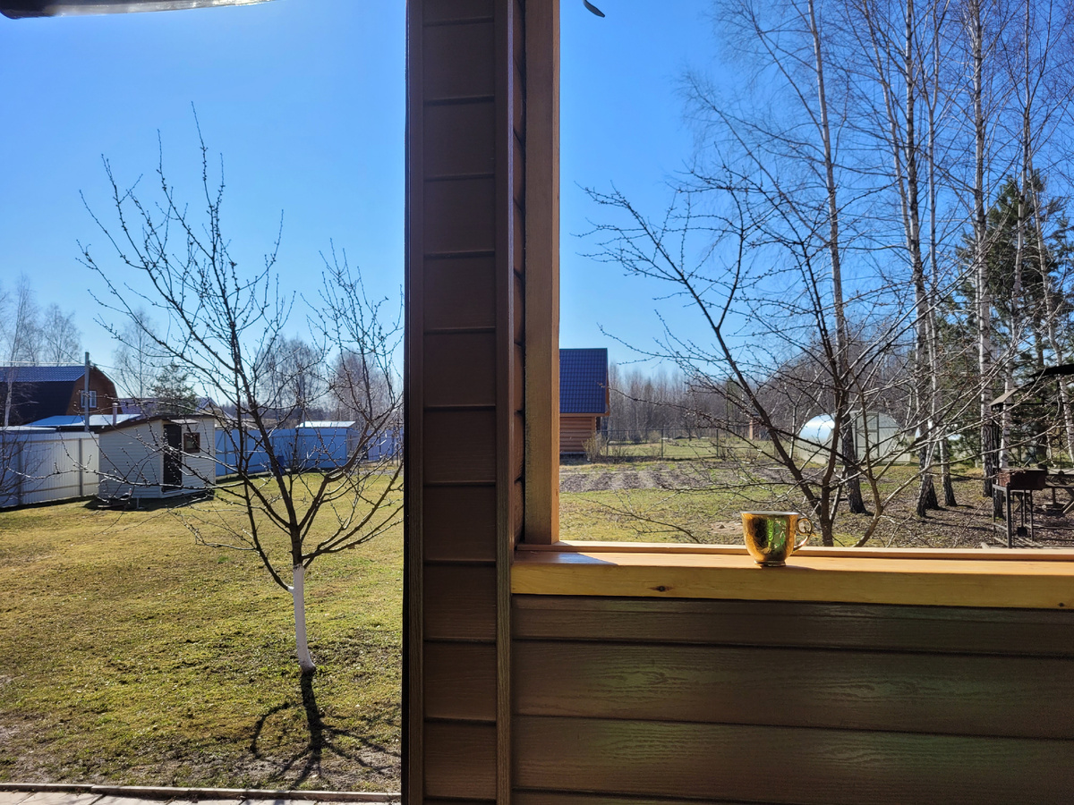 Утром на веранде