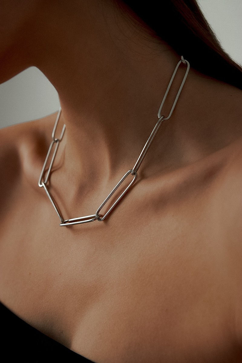 Серебряное колье-чокер "Chain"