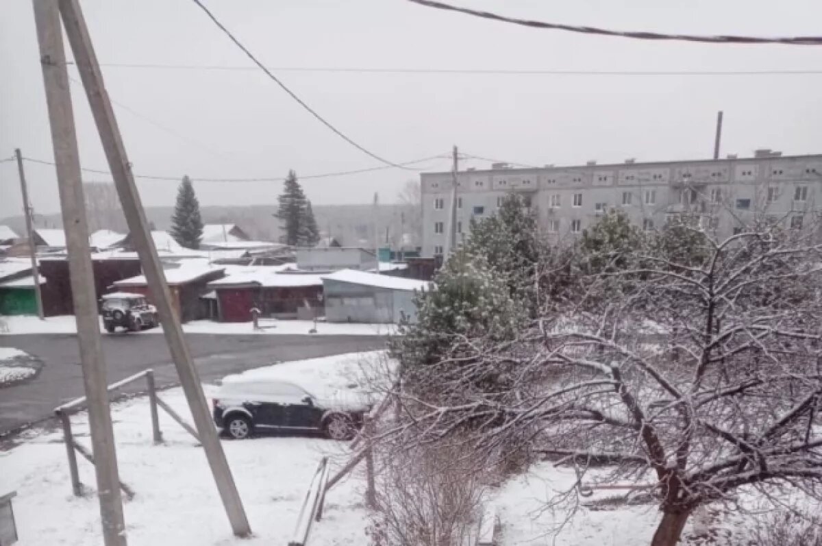    На севере Омской области выпал снег