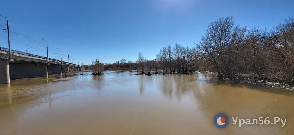    За минувшие сутки Урал опустился в трех контрольных точках Оренбургской области, рост Сакмары тоже прекратился