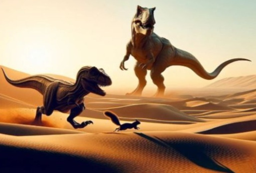 80 млн лет назад. Наш общий предок убегает от динозавров