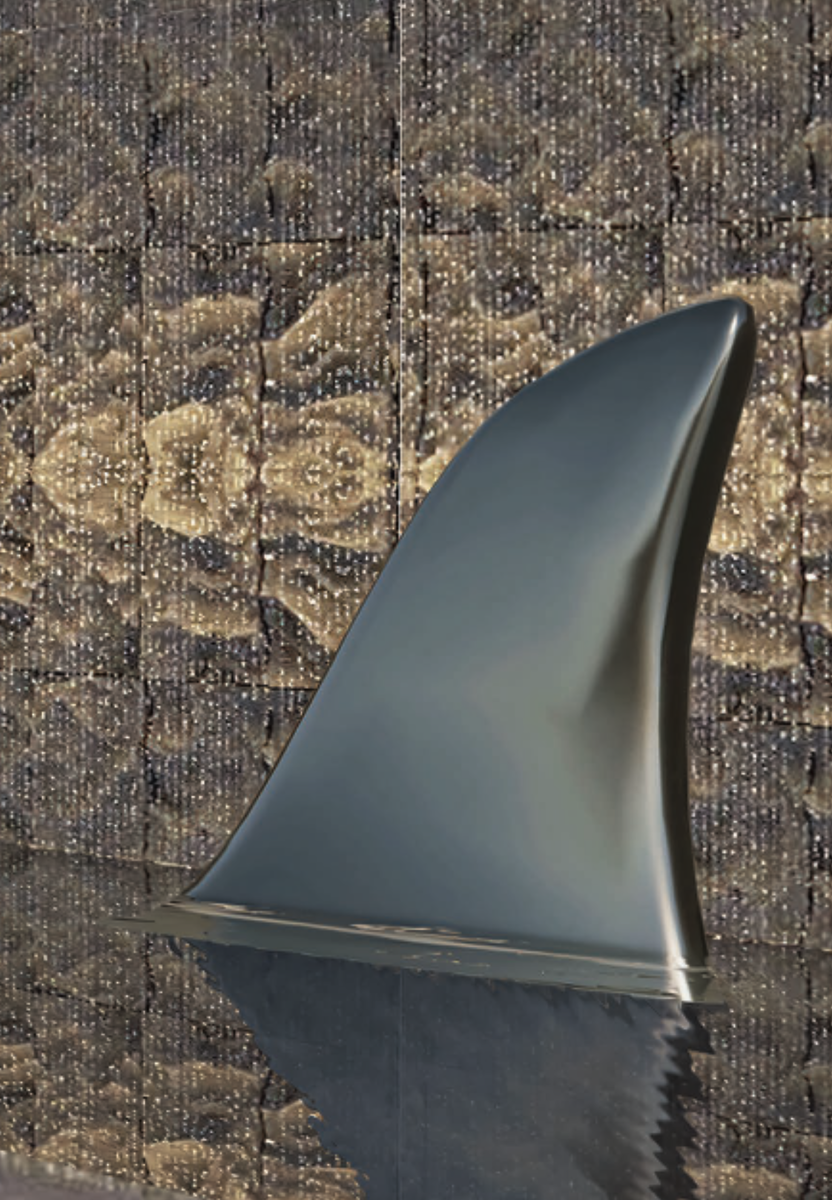     «Цепная акула» архитекторов Олега Поддубного, Михаила Скворцова и Алексея Клинских из бюро Manipulazione Internazionale — арт-объект премиального комплекса Ahead на Кутузовском проспекте от девелопера Vos'hod