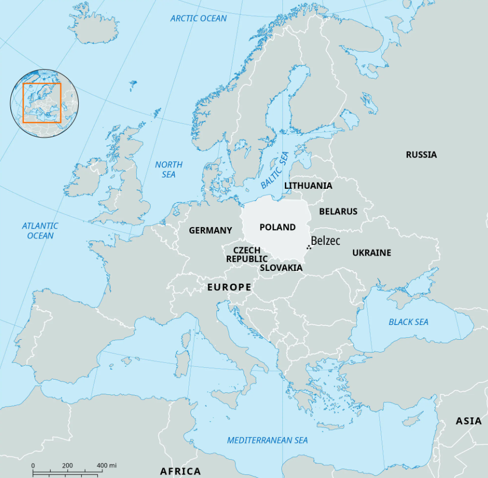 Белжец, концентрационный лагерь и лагерь смерти, Польша.