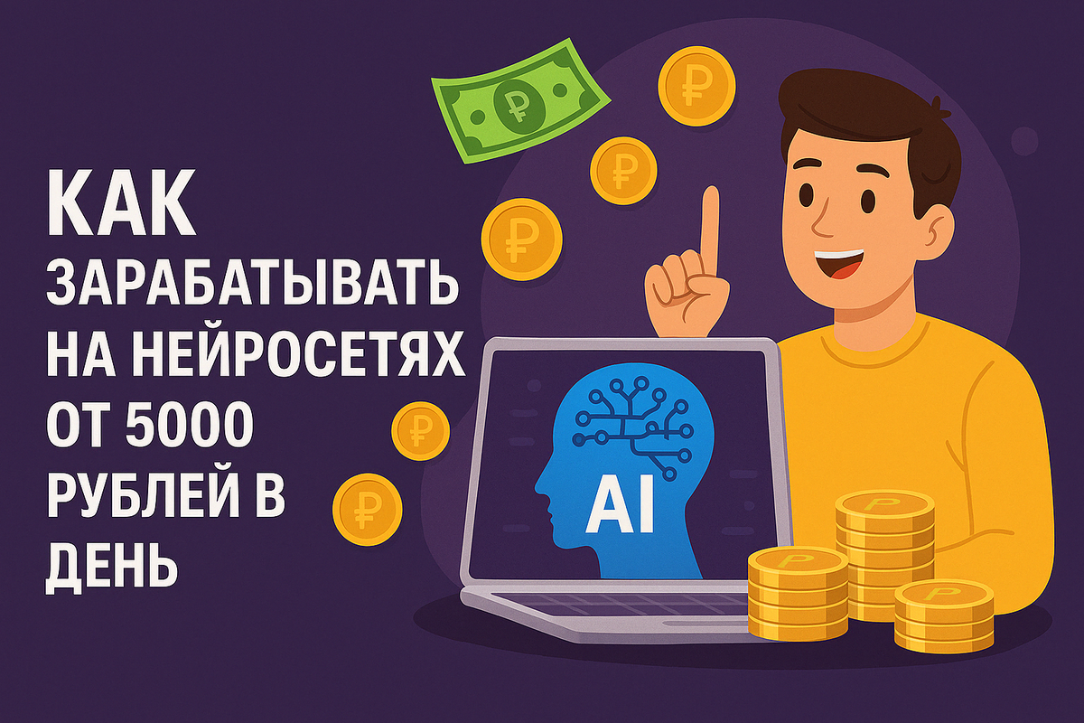 Как заработать на нейросетях от 5000 руб в день? 