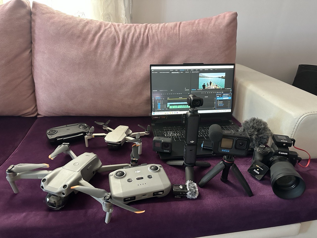 Вся моя техника для создания классных, ярких и качественных роликов для вас!