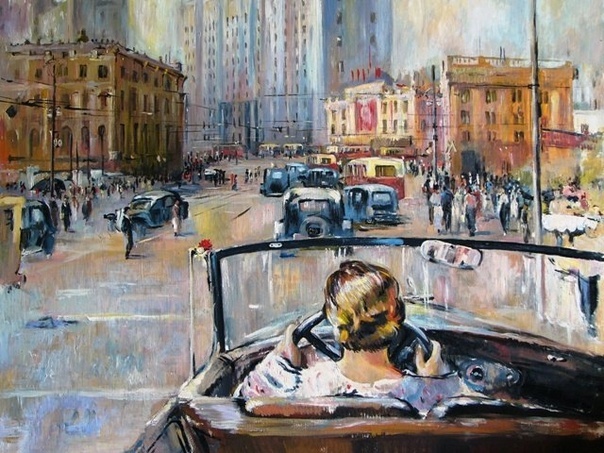 Юрий Пименов, "Новая Москва", 1937, холст, масло, 140 × 170 см, Государственная Третьяковская галерея, Москва