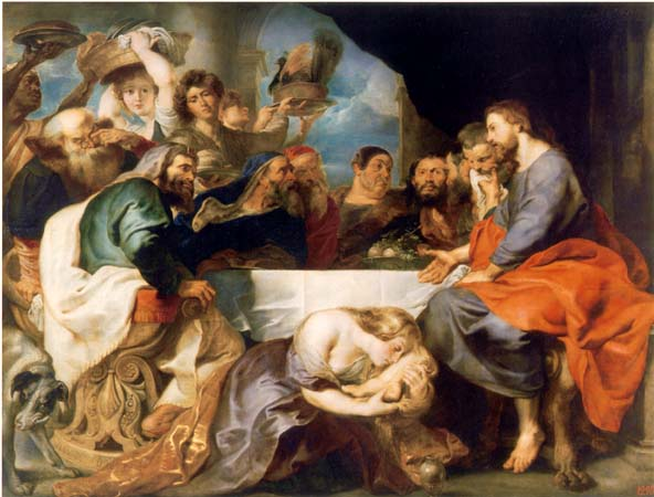 «Пир у Симона Фарисея» - Рубенс Петер Пауль (Эрмитаж, С-Петербург, Россия, 1618-1622гг.)