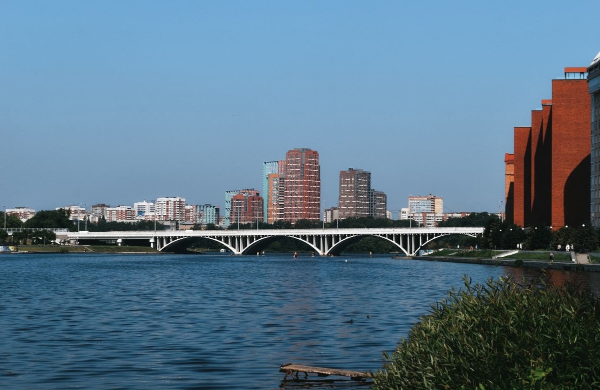 Вид на Городской пруд и Ольховский парк.