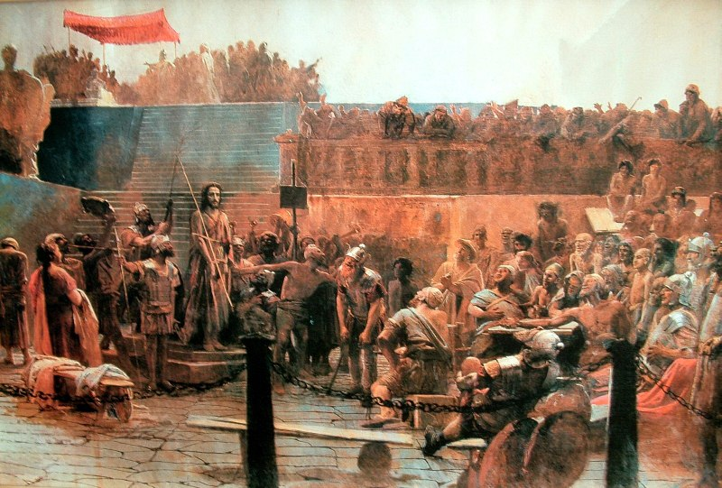 «Радуйся, Царю Иудейский» или «Хохот» - Крамской Иван Николаевич (ГРМ, С-Петербург /, 1877-1882)