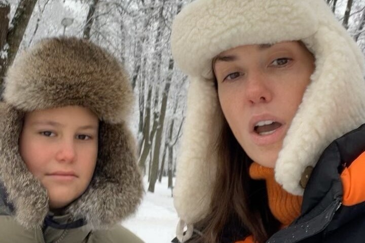 Агата Муцениеце с сыном Тимофеем. Фото: соцсети/@agataagata