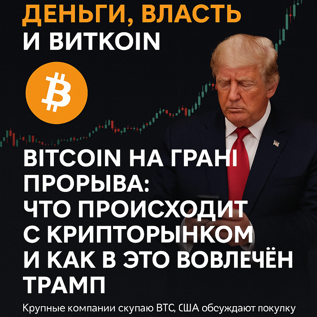 Bitcoin на грани прорыва: что происходит с крипторынком и как в это вовлечён Трамп