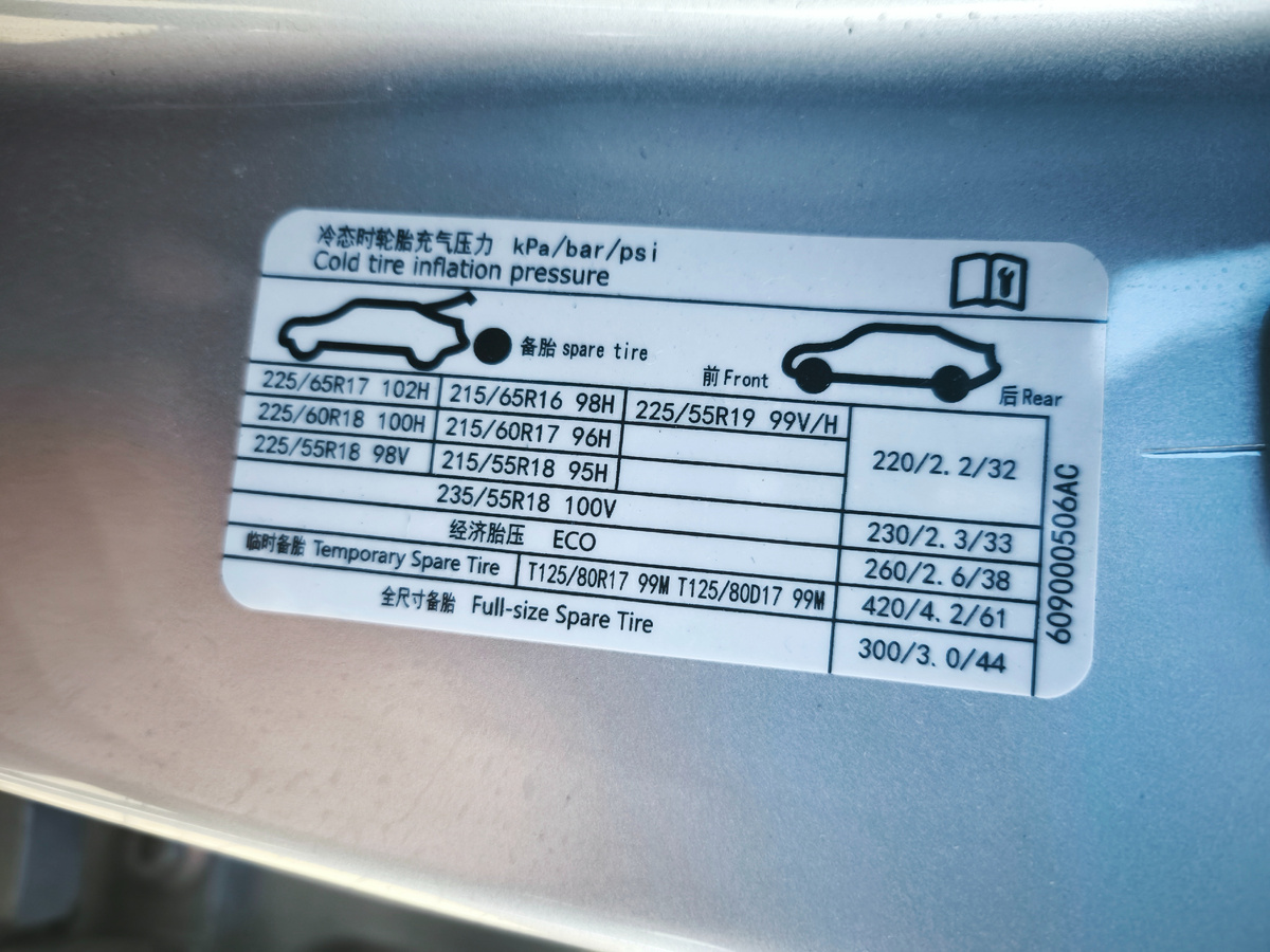 Chery Tiggo 4 Pro. Рекомендации по устанавливаемым колесам и давлению в шинах