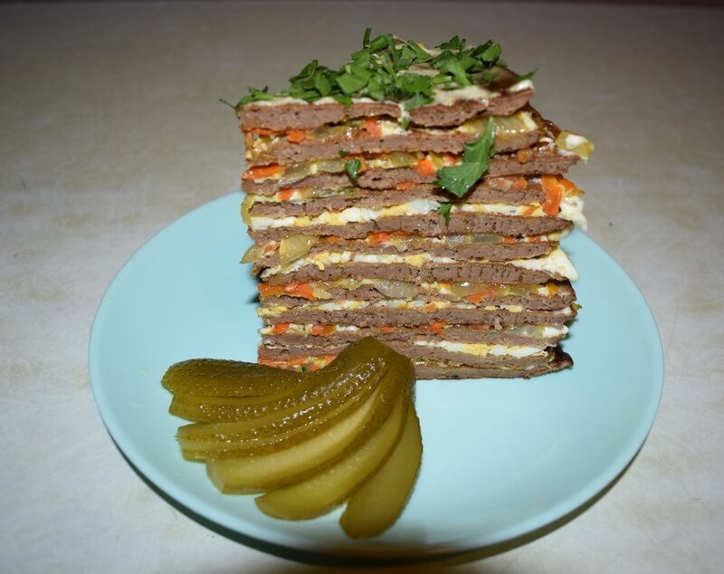 Торт из куриной печени