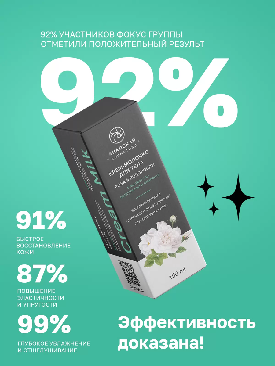 Не могу не посоветовать молочко из Анапской косметики, нравится мне и моим клиентам