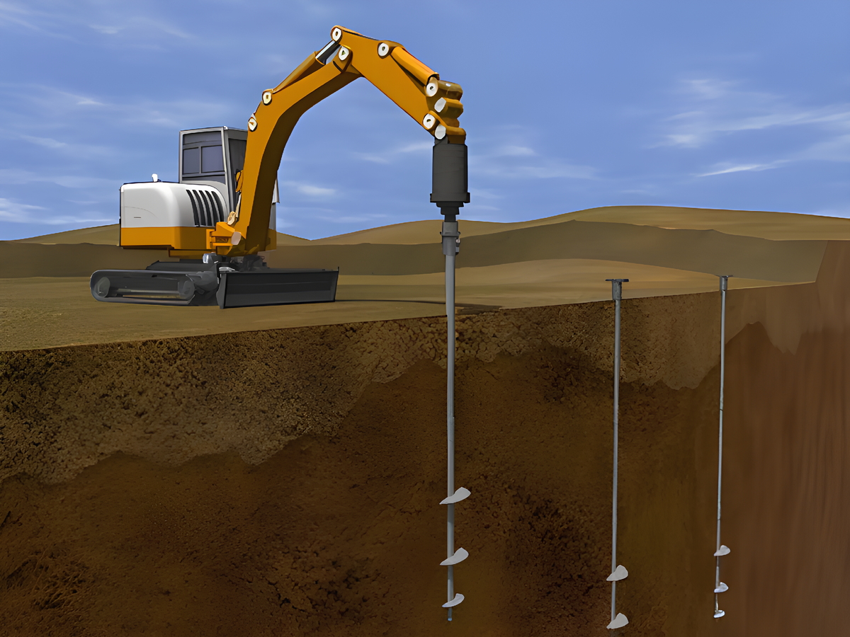 Установка свай