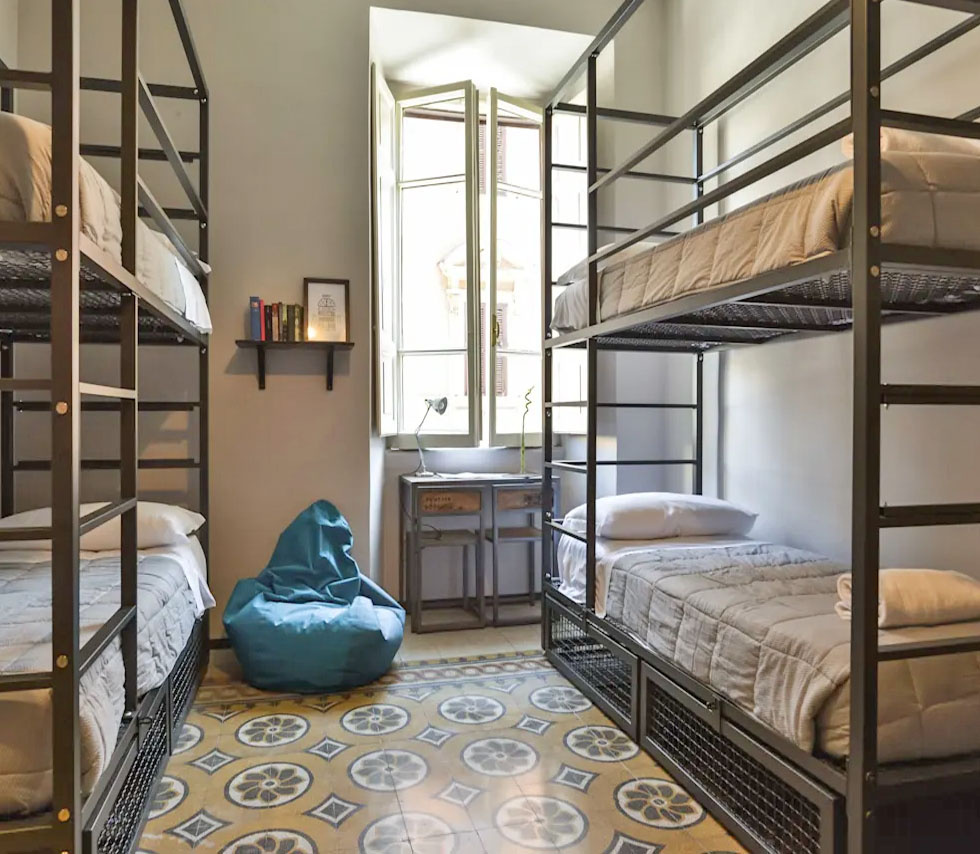 Хостел в Риме. Кровать в общей комнате - $43.12. Отдельная комната - $46.61. Это вам не 400-800 рублей, как в России.