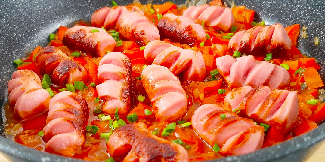Сосиски - объедение. Как вкусно приготовить сосиски на сковороде