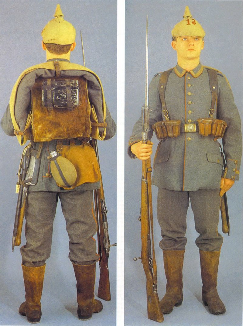 германский пехотинец, август 1914 года
