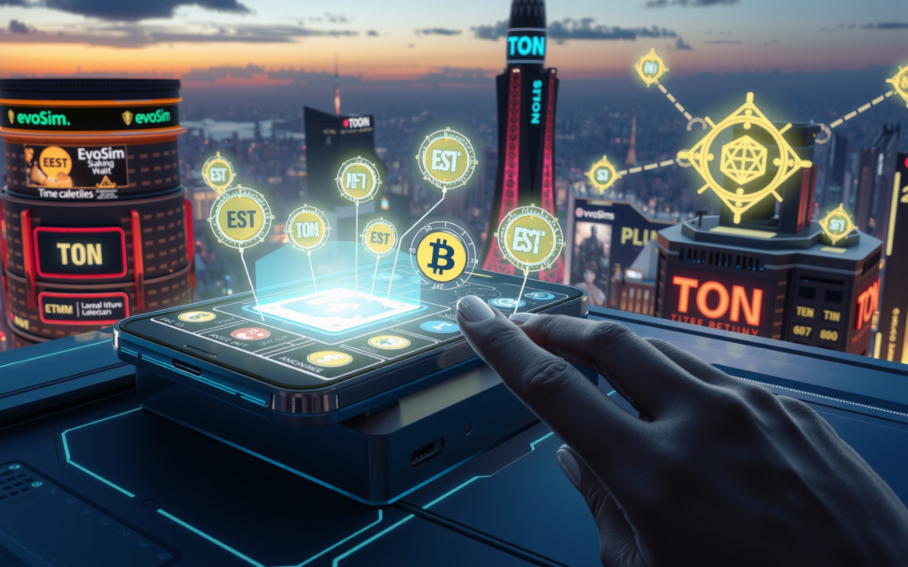    EvoSim-2025-EST-NFT-Staking-TON-блокчейн-доход-eSIM EVOSIM