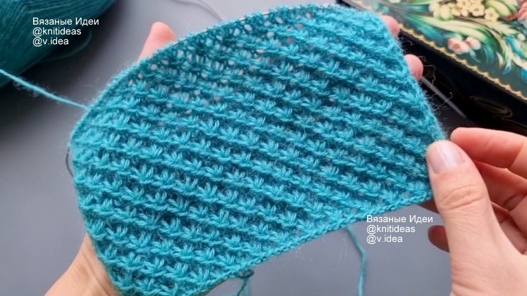 Легкий узор и очень красивый! Звездочки "3 из 3 петель" 2 варианта