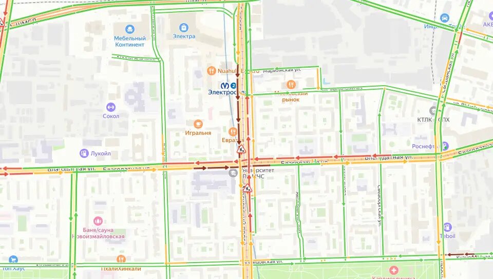    Фото: скрин «Яндекс.Пробки»