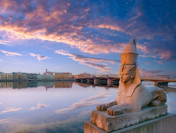 Сфинкс на Университетской набережной, «остановка» ледового трамвая