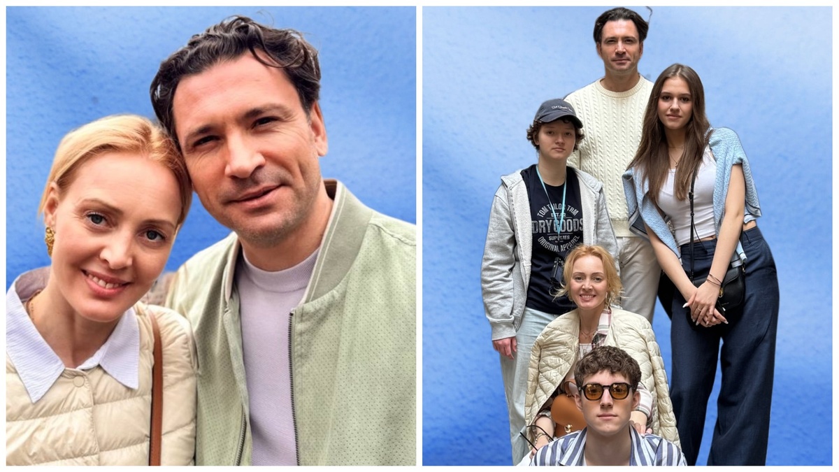 Актер Антон Хабаров с женой и детьми. Коллаж. Автор: Мария К.